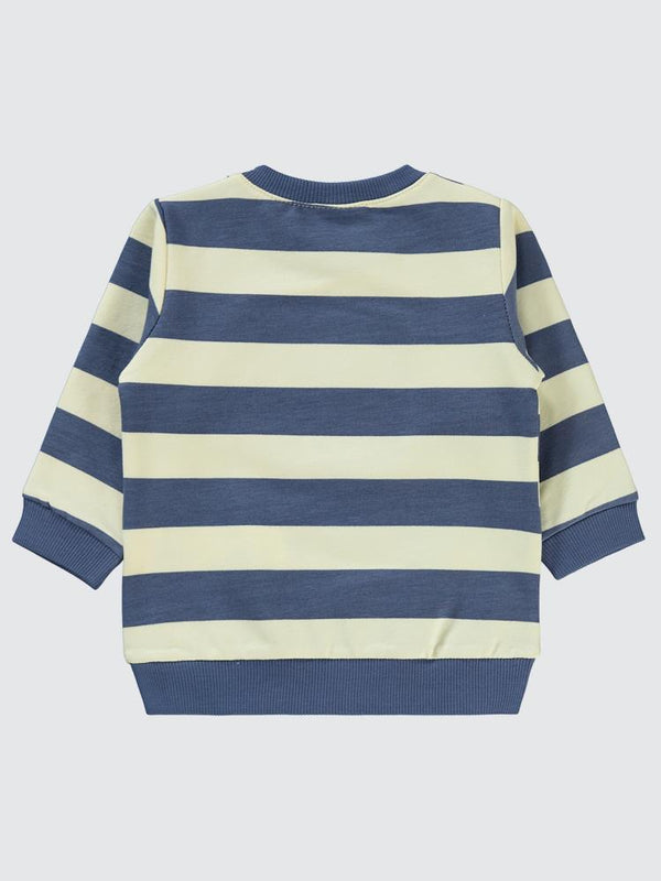 Civil Baby Çizgili 6-18 Ay Sweatshirt - Mavi