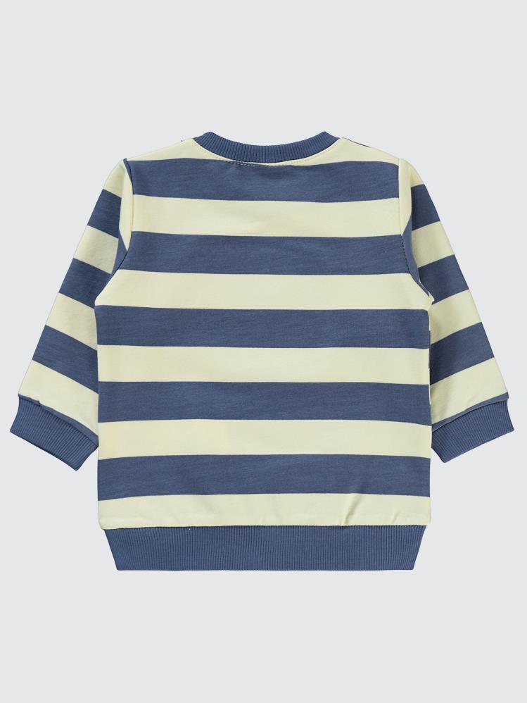 Civil Baby Çizgili 6-18 Ay Sweatshirt - Mavi
