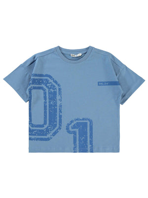 Civil Boys 01 Baskılı 6-9 Yaş Tişört - Mavi