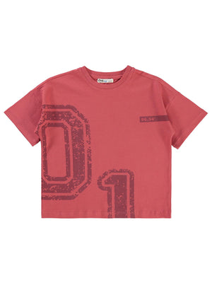 Civil Boys 01 Baskılı 6-9 Yaş Tişört - Kırmızı