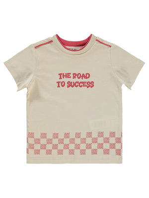 Civil Boys The Road To Succes Dama Baskılı 2-5 Yaş Tişört - Bordo