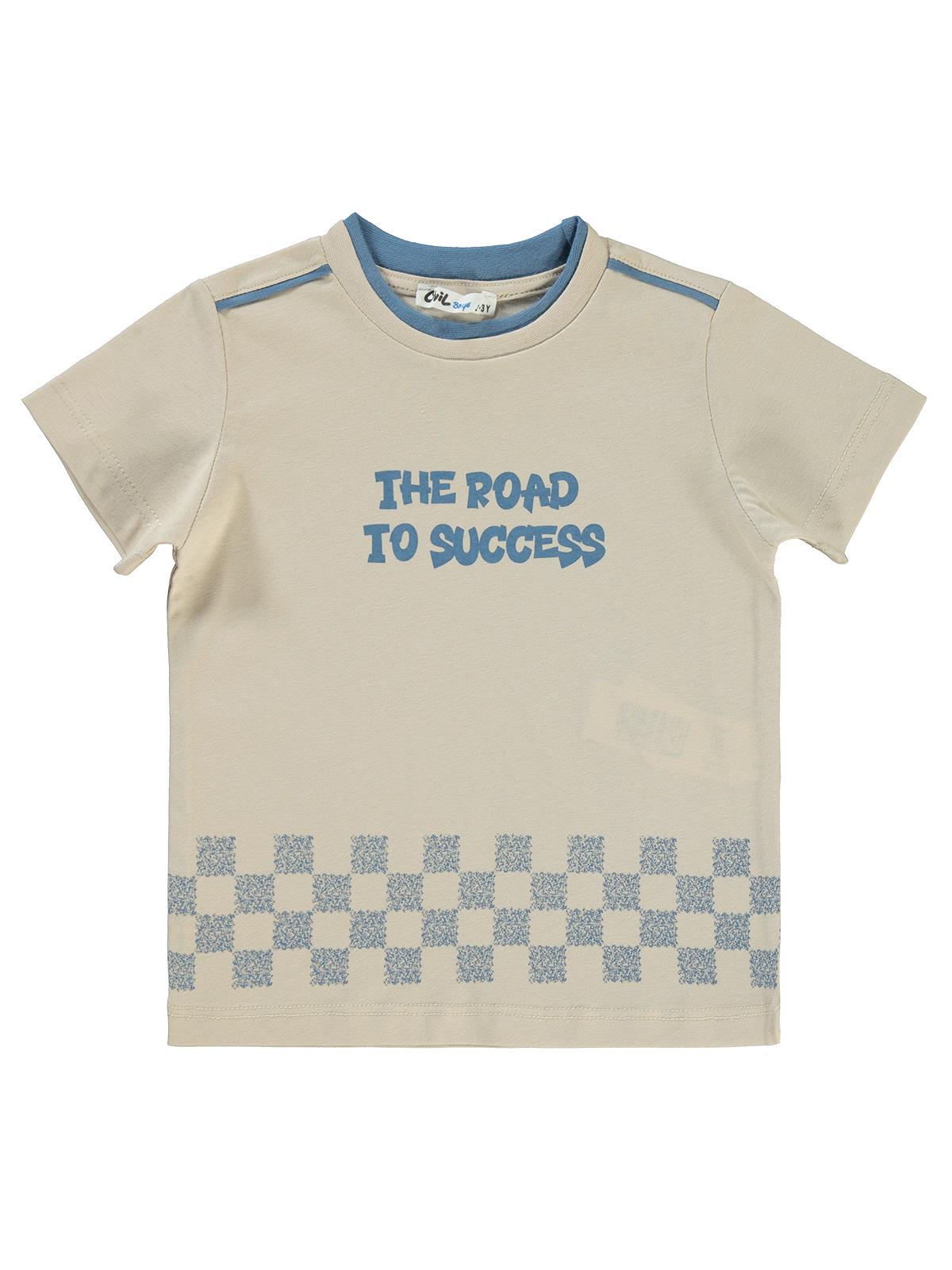 Civil Boys The Road To Succes Dama Baskılı 2-5 Yaş Tişört - Mavi