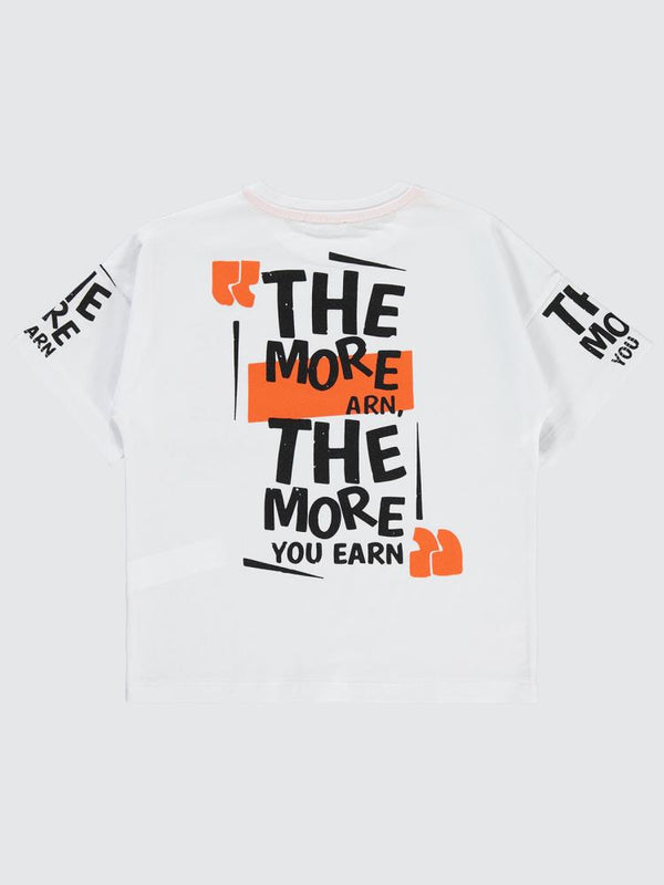 Civil Boys The More Baskılı 10-13 Yaş Tişört - Beyaz