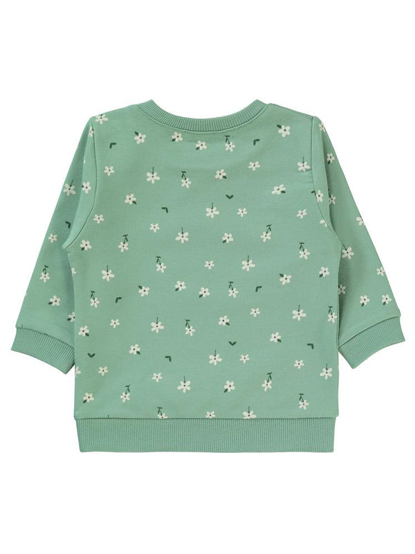 Civil Baby Çiçek Empirmeli 6-18 Ay Sweatshirt - Yeşil