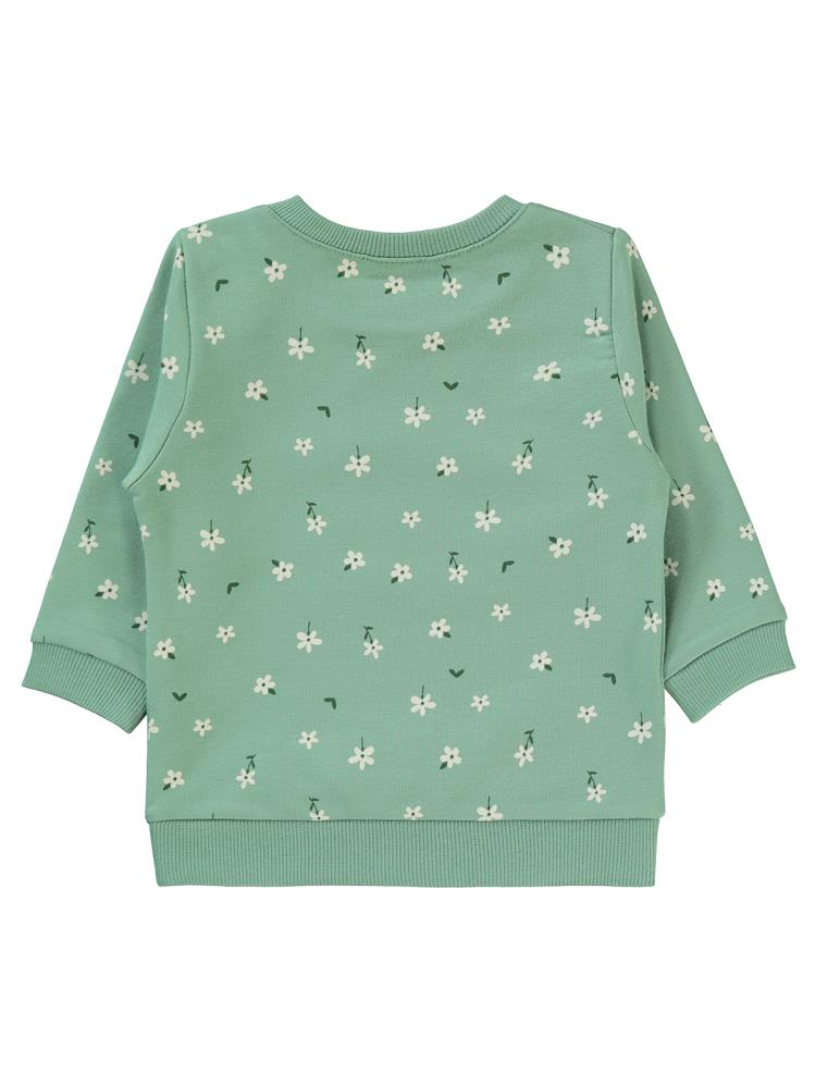 Civil Baby Çiçek Empirmeli 6-18 Ay Sweatshirt - Yeşil
