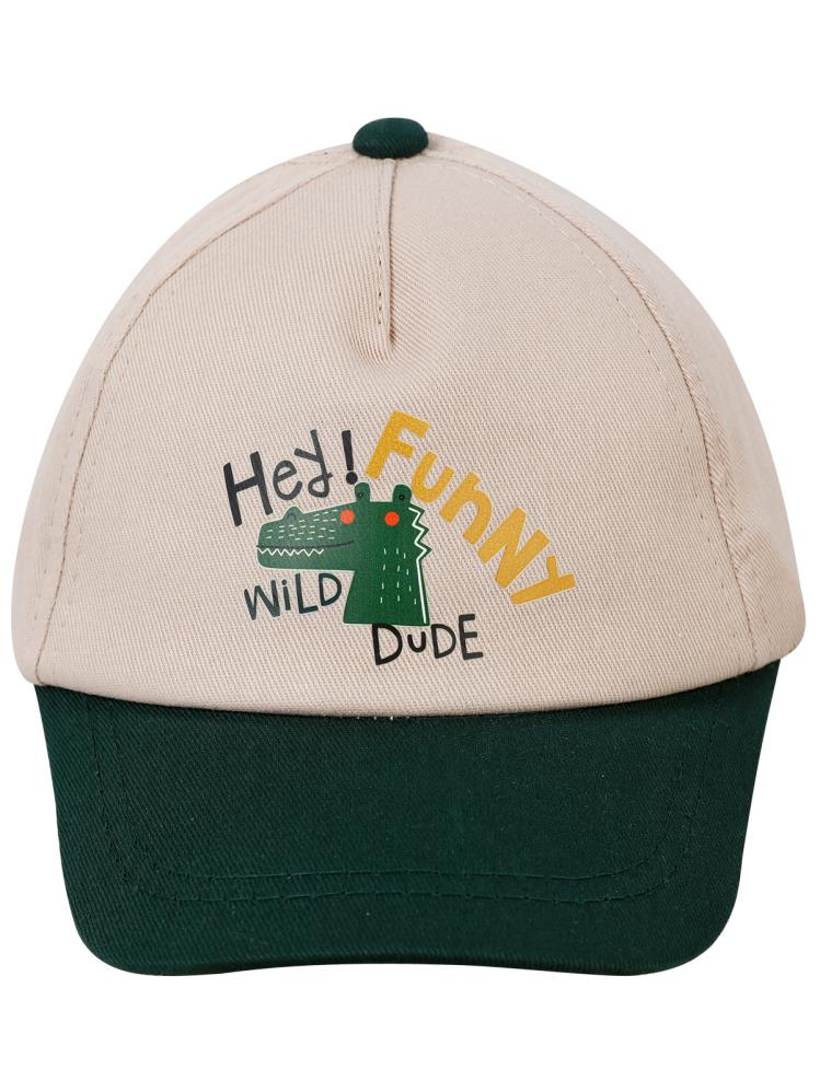 Timsah 0-24 Ay Bebek Kep Şapka - Ekru