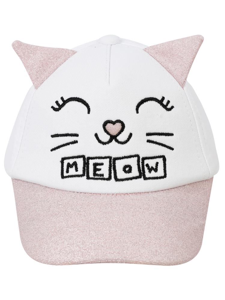 Cat 0-24 Ay Bebek Kep Şapka - Beyaz-Pembe