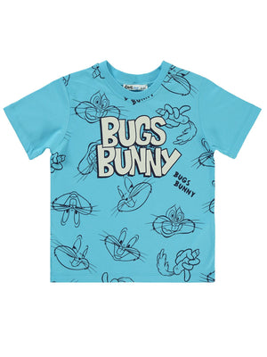 Bugs Bunny Baskılı 2-5 Yaş Tişört - Mavi