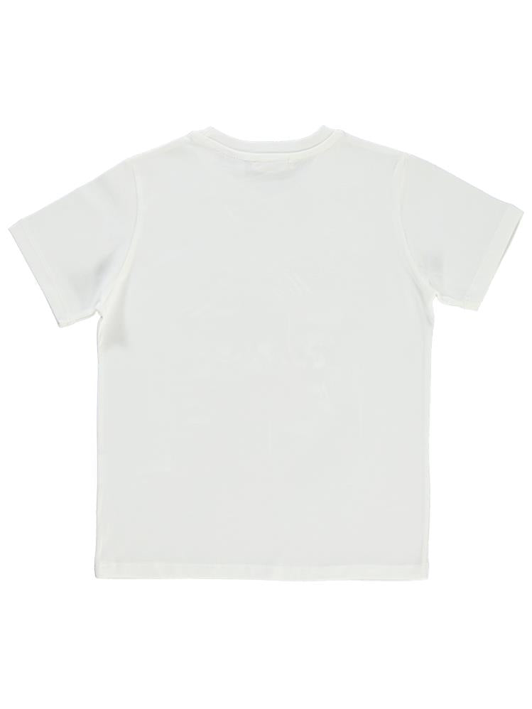 Hogwarts Logo Baskılı 6-9 Yaş Tişört - Ekru