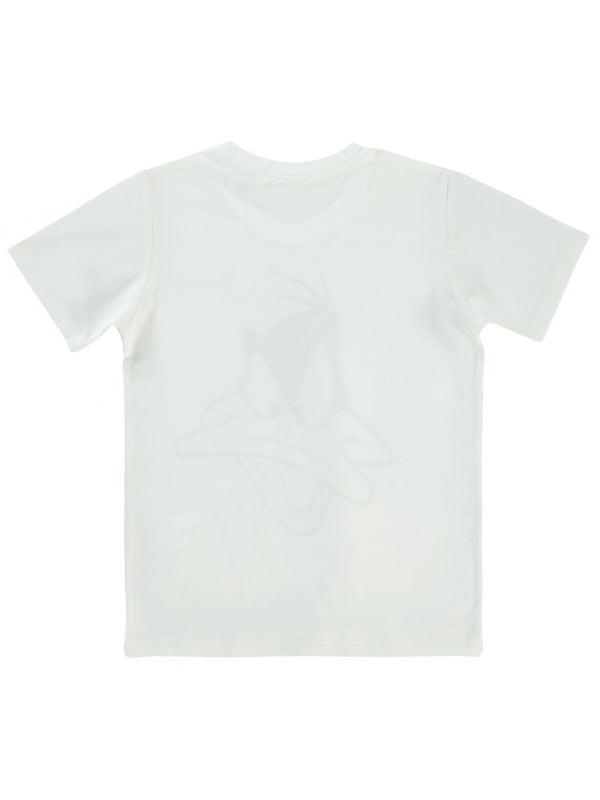 Duffy Duck Baskılı 10-13 Yaş Tişört - Ekru