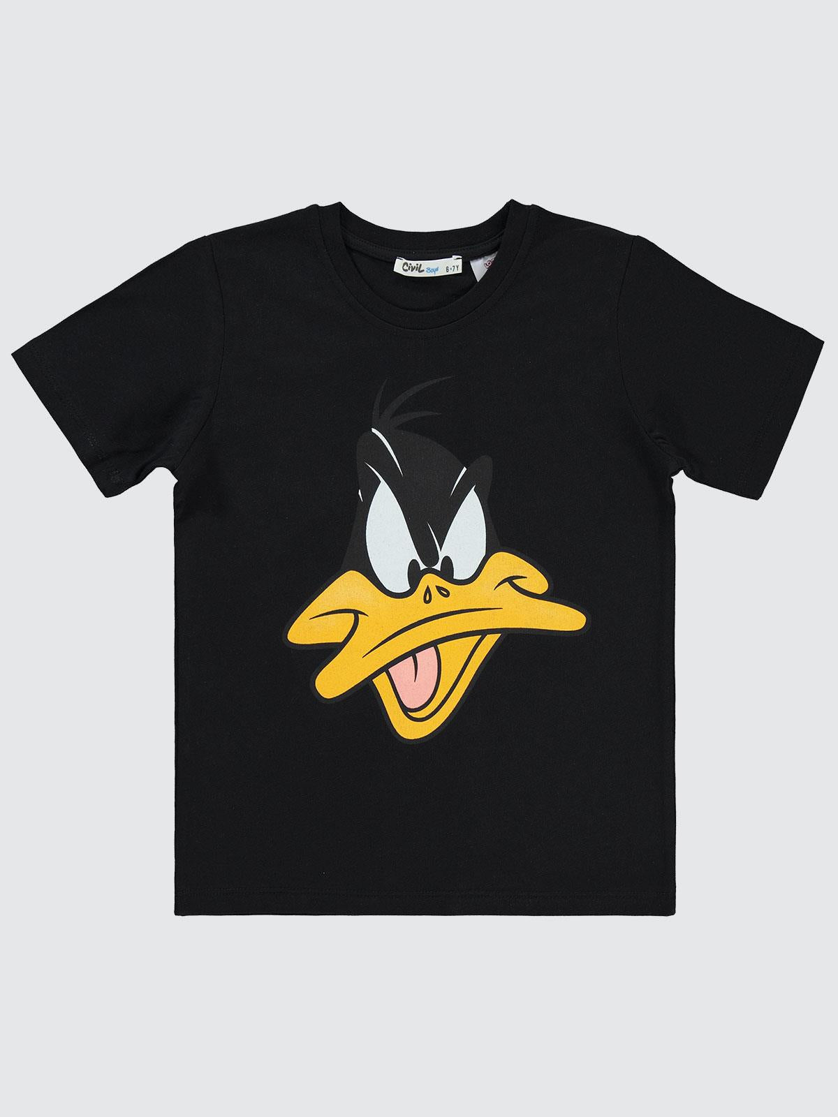 Looney Tunes Baskılı 10-13 Yaş Tişört - Siyah
