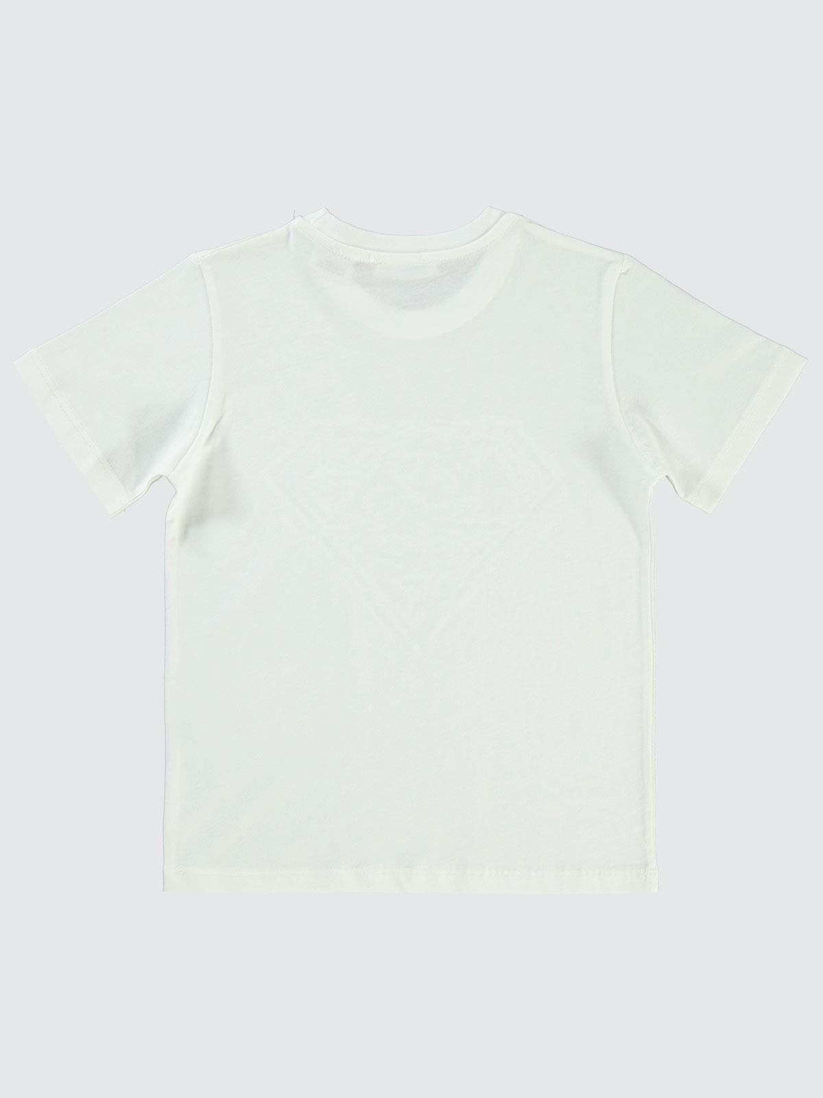 Superman Logo Baskılı 10-13 Yaş Tişört - Ekru