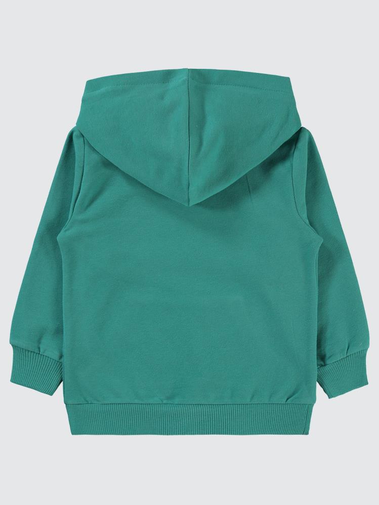 Civil Boys Qr Kod Etiketli Kapşonlu 2-5 Yaş Sweatshirt - Yeşil