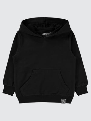 Civil Boys Qr Kod Etiketli Kapşonlu 2-5 Yaş Sweatshirt - Siyah