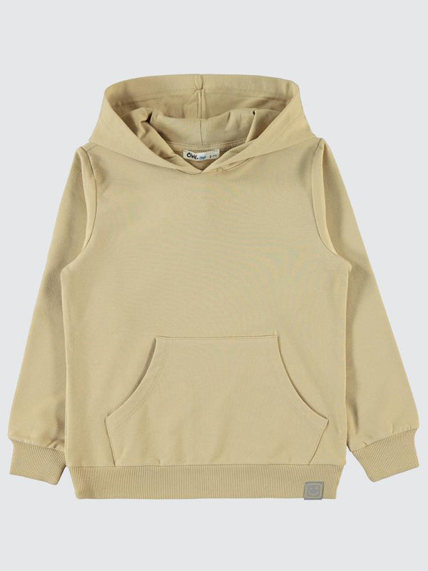 Civil Boys Qr Kod Etiketli Kapşonlu 10-13 Yaş Sweatshirt - Bej