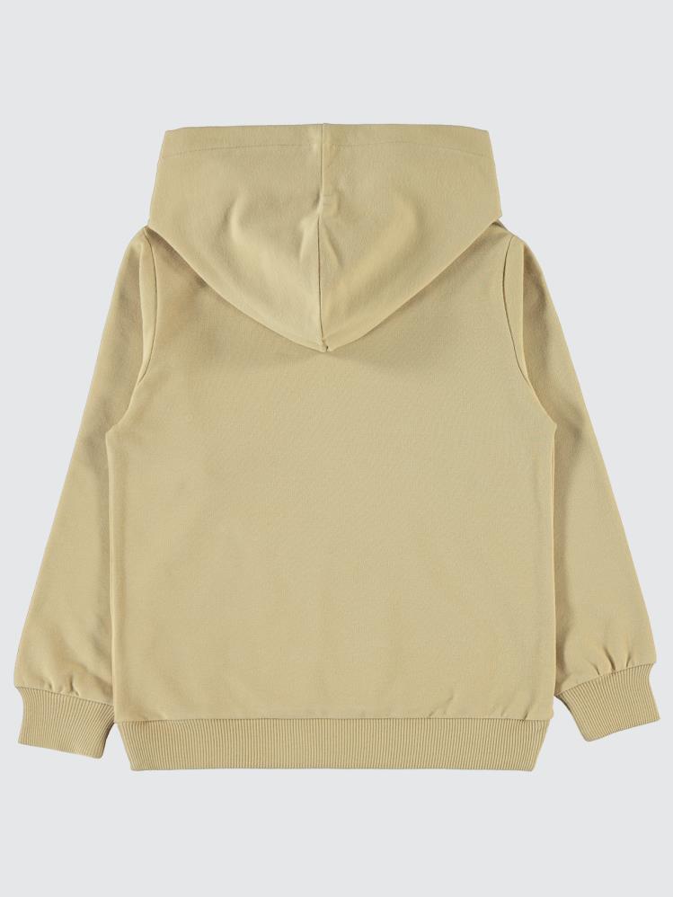 Civil Boys Qr Kod Etiketli Kapşonlu 10-13 Yaş Sweatshirt - Bej