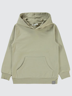 Civil Boys Qr Kod Etiketli Kapşonlu 10-13 Yaş Sweatshirt - Gri