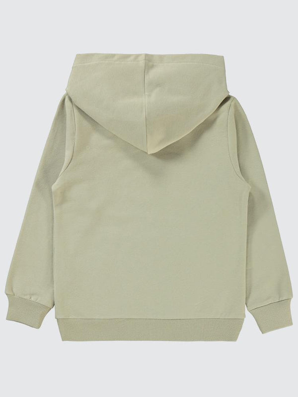 Civil Boys Qr Kod Etiketli Kapşonlu 6-9 Yaş Sweatshirt - Gri