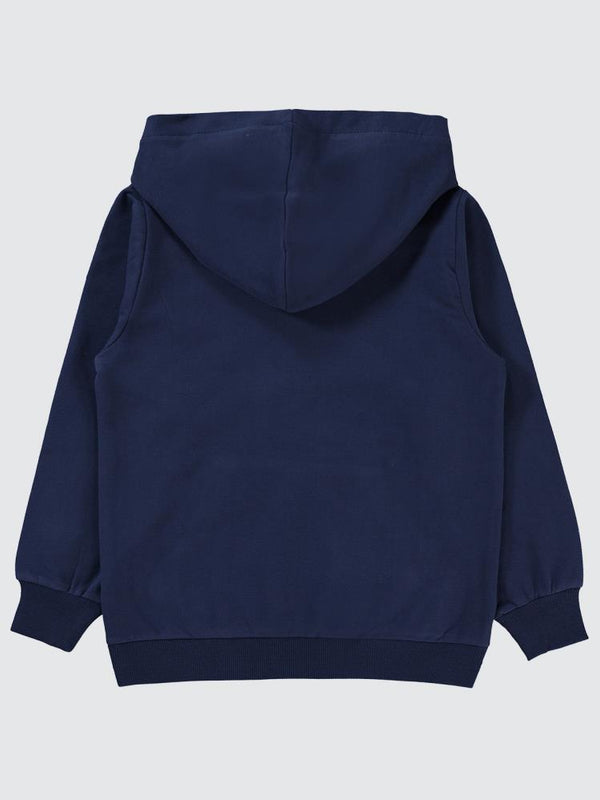 Civil Boys Qr Kod Etiketli Kapşonlu 6-9 Yaş Sweatshirt - Lacivert