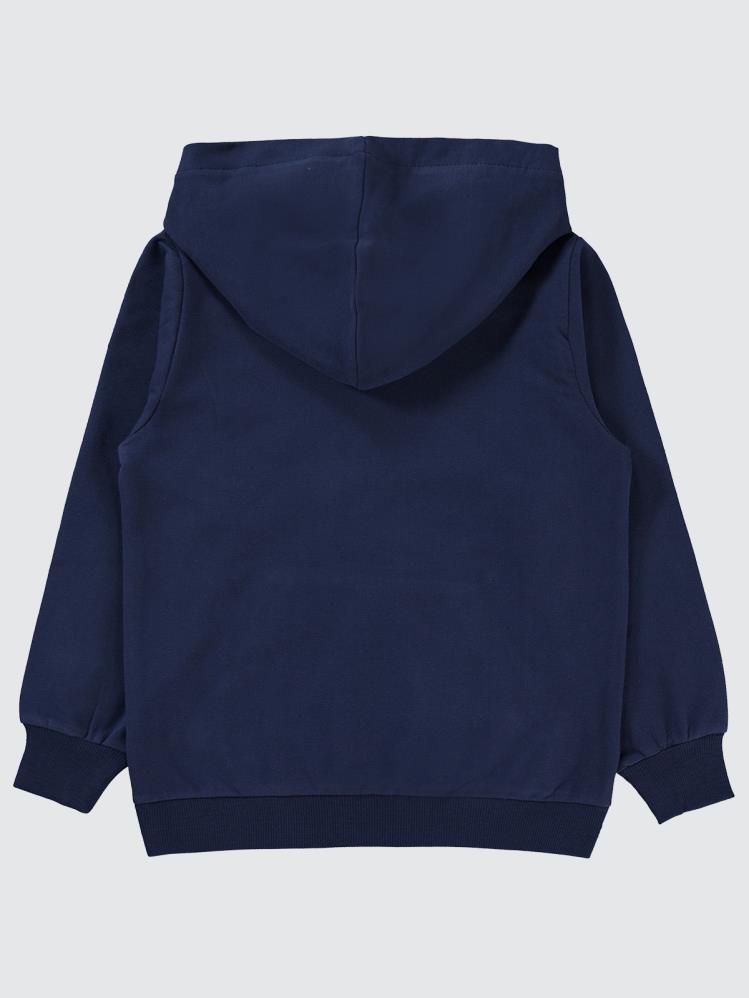 Civil Boys Qr Kod Etiketli Kapşonlu 6-9 Yaş Sweatshirt - Lacivert