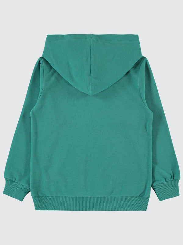 Civil Boys Qr Kod Etiketli Kapşonlu 6-9 Yaş Sweatshirt - Yeşil