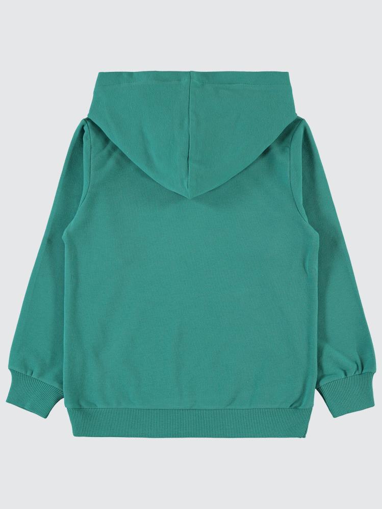 Civil Boys Qr Kod Etiketli Kapşonlu 10-13 Yaş Sweatshirt - Yeşil