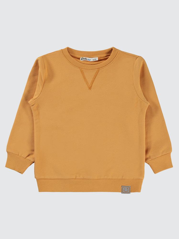 Civil Boys Qr Kod Etiketli  2-5 Yaş Sweatshirt - Turuncu