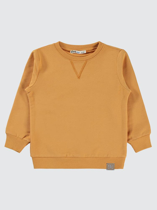 Civil Boys Qr Kod Etiketli  2-5 Yaş Sweatshirt - Turuncu