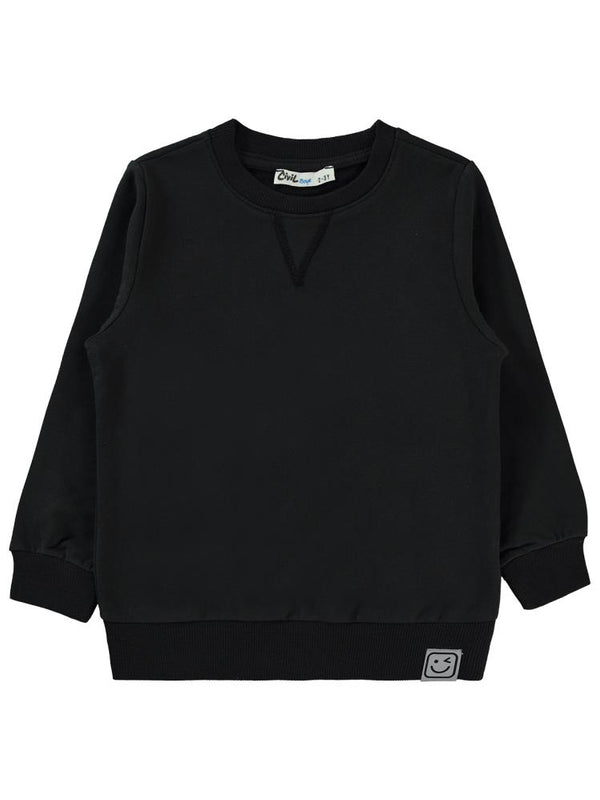 Civil Boys Qr Kod Etiketli  2-5 Yaş Sweatshirt - Siyah