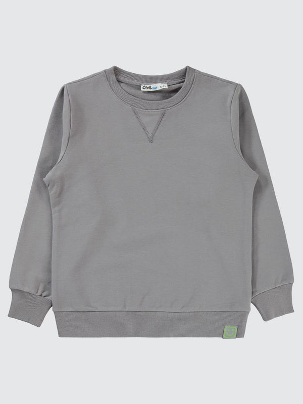 Civil Boys Qr Kod Etiketli  6-9 Yaş Sweatshirt - Gri