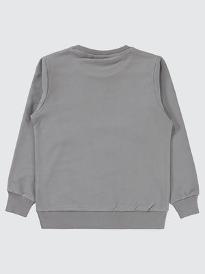 Civil Boys Qr Kod Etiketli  6-9 Yaş Sweatshirt - Gri
