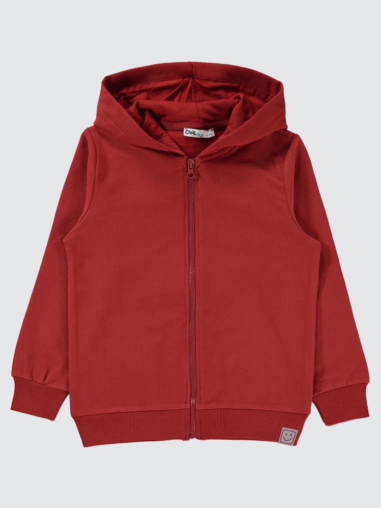 Civil Boys Qr Kod Etiketli Kapşonlu 6-9 Yaş Hırka - Turuncu