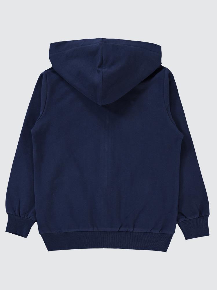 Civil Boys Qr Kod Etiketli Kapşonlu 6-9 Yaş Hırka - Lacivert