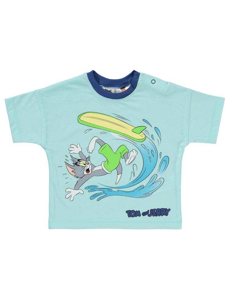 Tom and Jerry Sörf Baskılı 6-18 Ay Takım - Mavi
