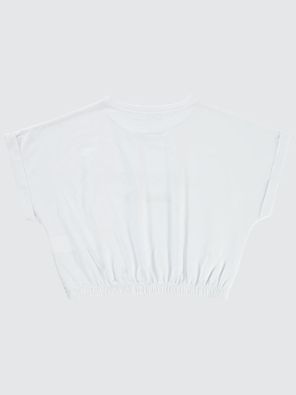 Civil Girls Leave Your Trace Baskılı 10-13 Yaş Tişört - Beyaz