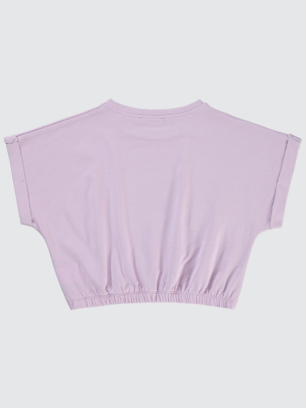 Civil Girls Leave Your Trace Baskılı 10-13 Yaş Tişört - Lila