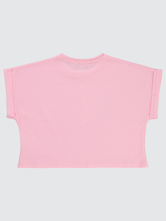 Civil Girls California Baskılı 6-9 Yaş Tişört - Pembe