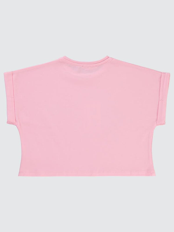 Civil Girls California Baskılı 6-9 Yaş Tişört - Pembe