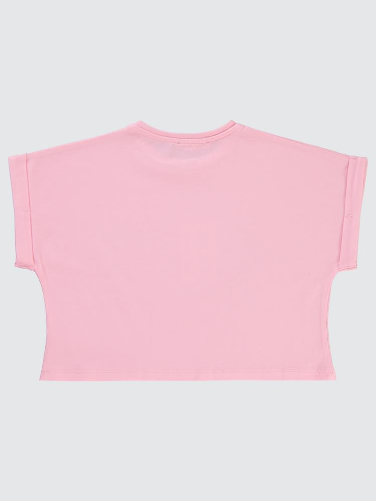 Civil Girls California Baskılı 6-9 Yaş Tişört - Pembe