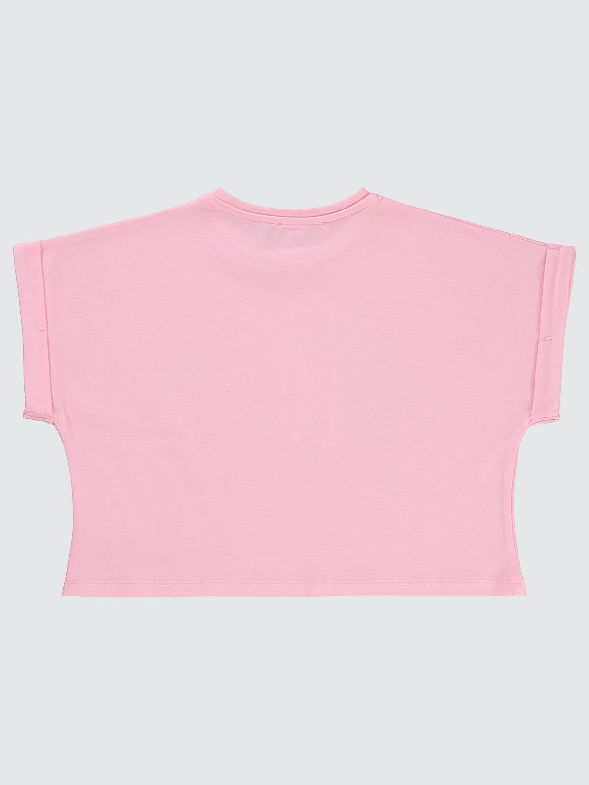 Civil Girls California Baskılı 6-9 Yaş Tişört - Pembe