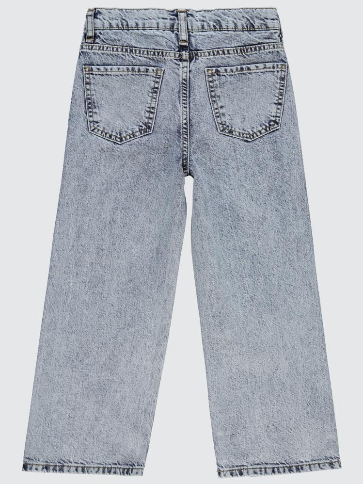 Civil Girls Kesik Paça 10-13 Yaş Pantolon - Mavi