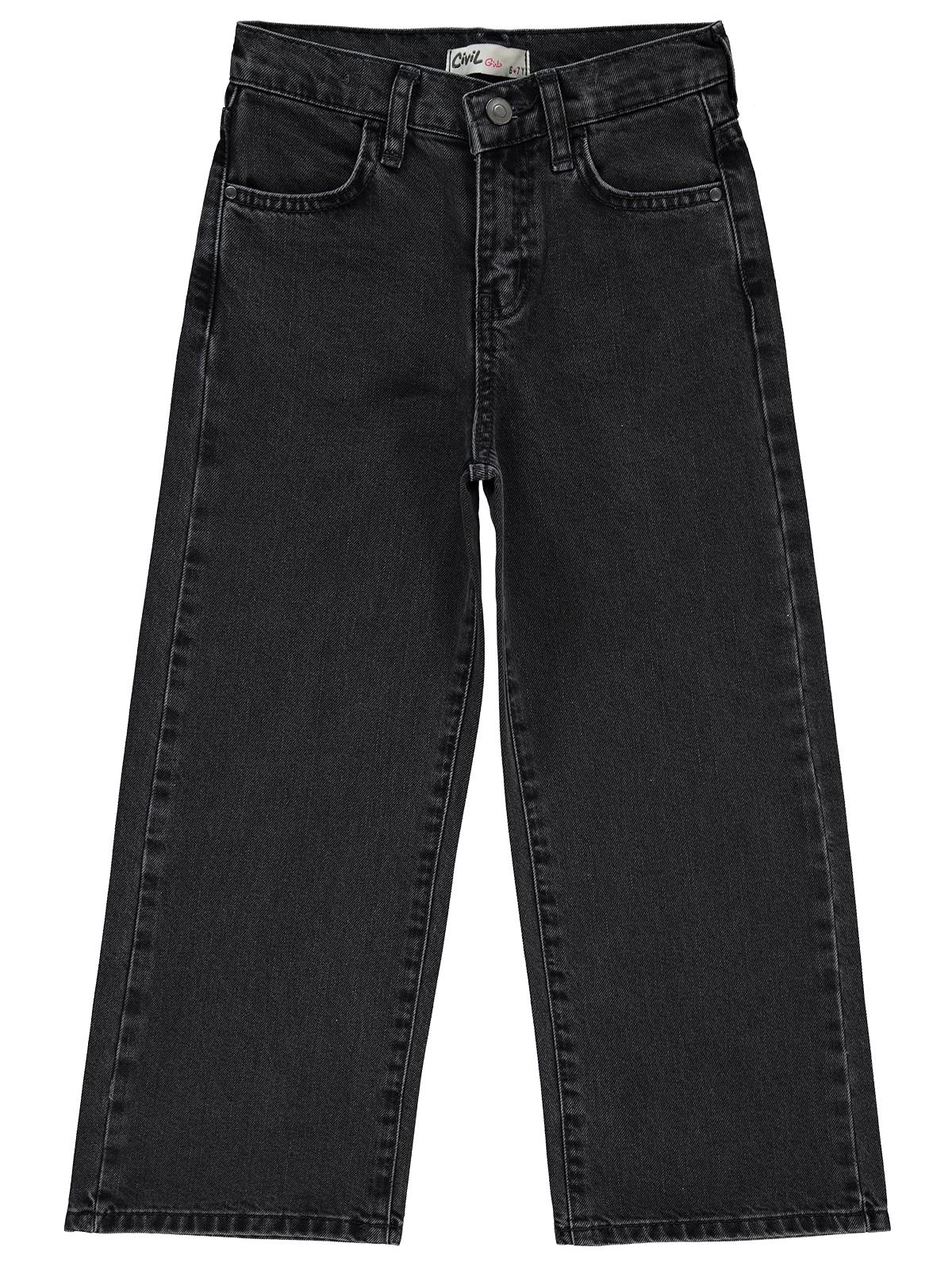 Civil Girls Kesik Paça 6-9 Yaş Pantolon - Gri