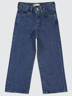 Civil Girls Kesik Paça 10-13 Yaş Pantolon - Mavi