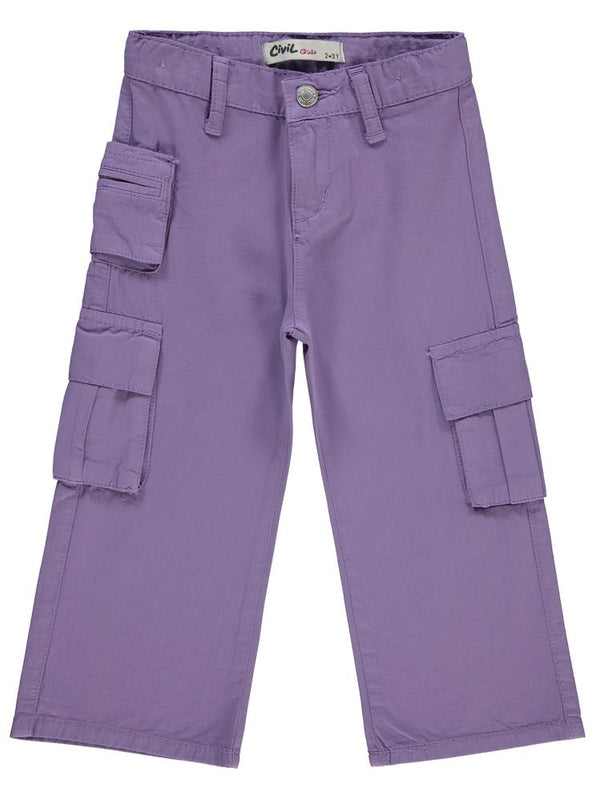 Civil Girls Üç Cepli Kargo 2-5 Yaş Pantolon - Lila