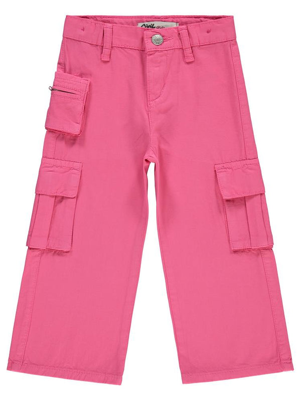 Civil Girls Üç Cepli Kargo 2-5 Yaş Pantolon - Fusya