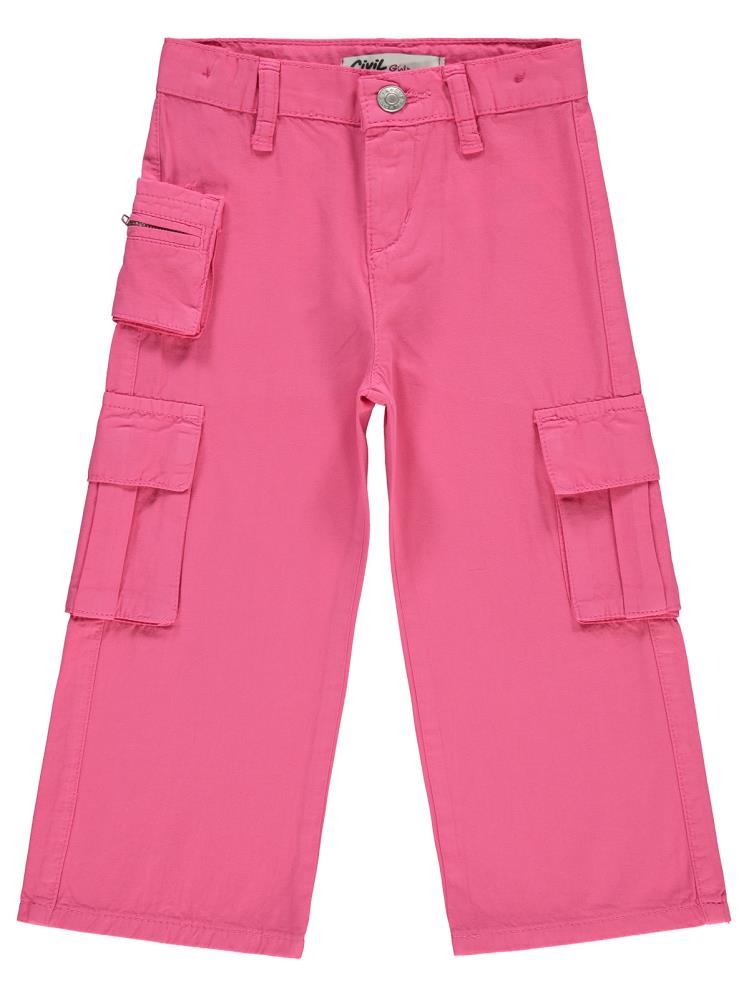 Civil Girls Üç Cepli Kargo 2-5 Yaş Pantolon - Fusya