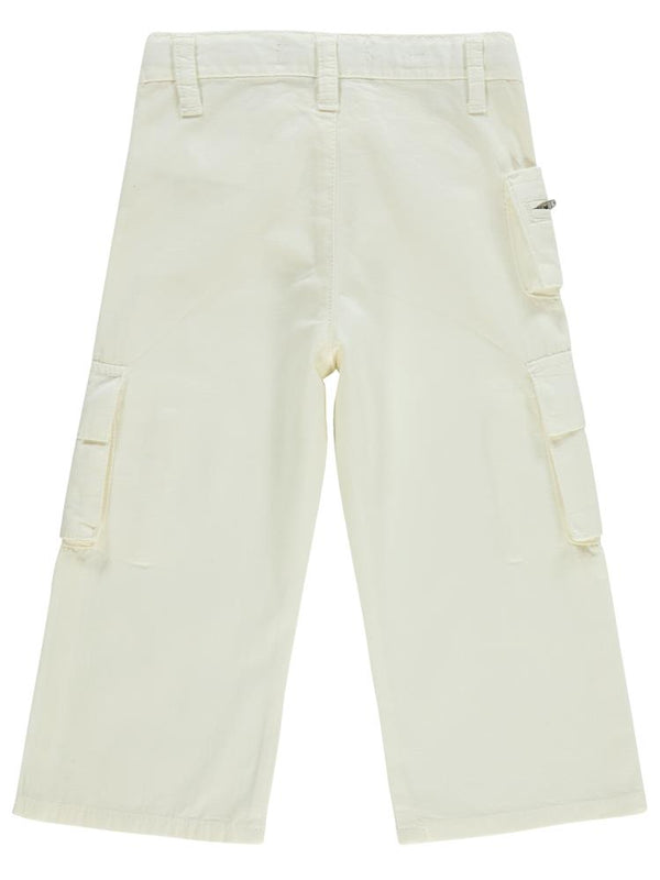 Civil Girls Üç Cepli Kargo 2-5 Yaş Pantolon - Beyaz