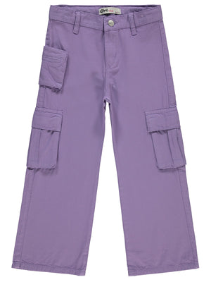Civil Girls Üç Cepli Kargo 6-9 Yaş Pantolon - Lila