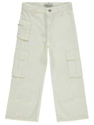 Civil Girls Üç Cepli Kargo 10-13 Yaş Pantolon - Beyaz