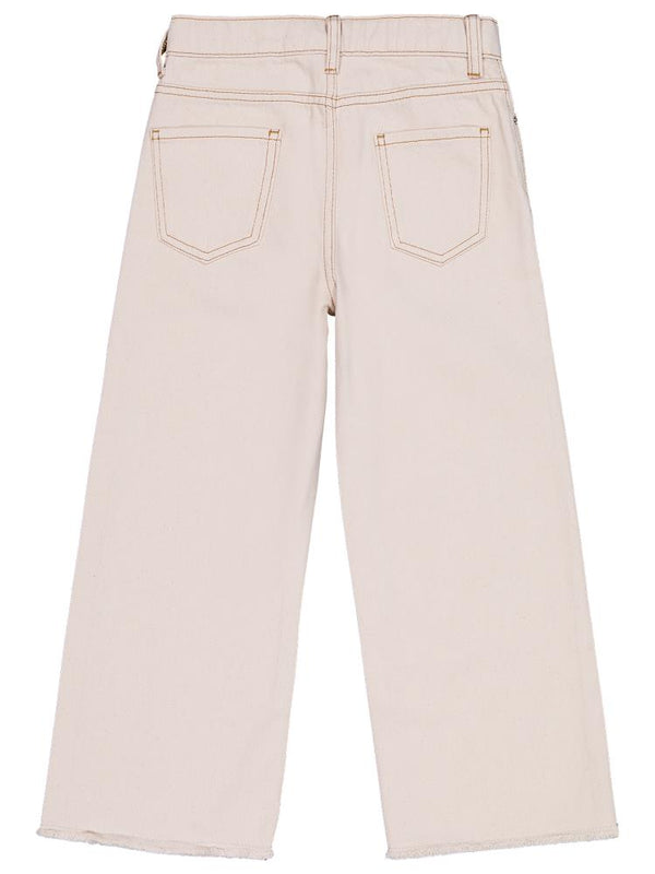 Civil Girls Kesik Paça 6-9 Yaş Pantolon - Ekru